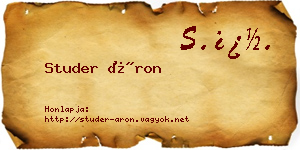 Studer Áron névjegykártya