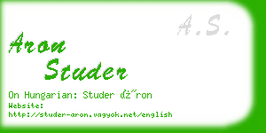 aron studer business card